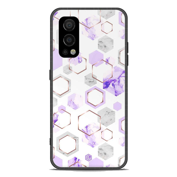 Stylish Marble Series Soft Phone Case - Premium Glass Case - Design 5 - OnePlus Nord 2