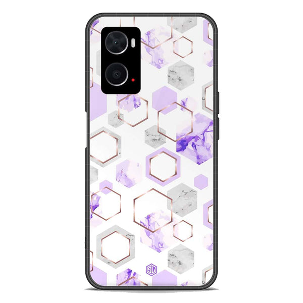 Stylish Marble Series Soft Phone Case - Premium Glass Case - Design 5 - Oppo K10 5G