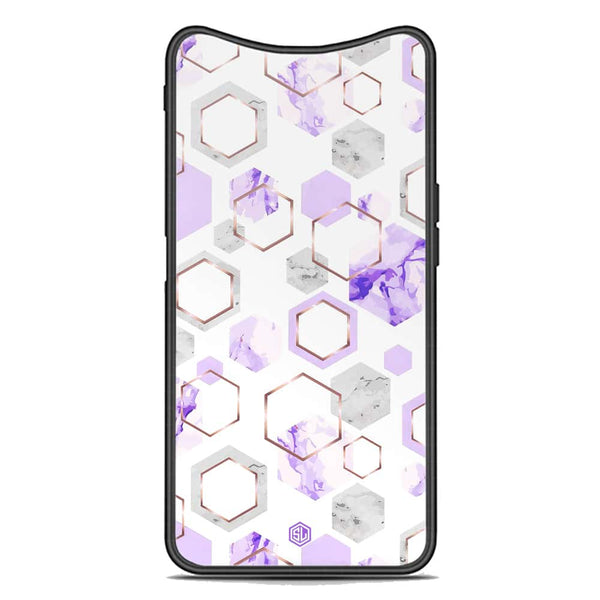 Stylish Marble Series Soft Phone Case - Premium Glass Case - Design 5 - Oppo Find X