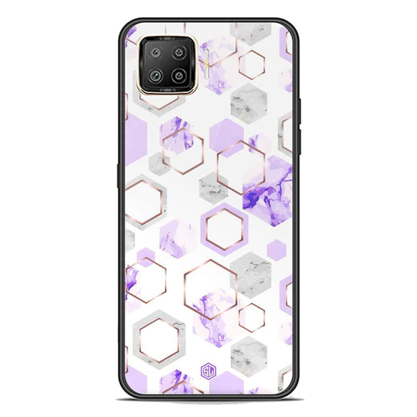 Stylish Marble Series Soft Phone Case - Premium Glass Case - Design 5 - Oppo A93