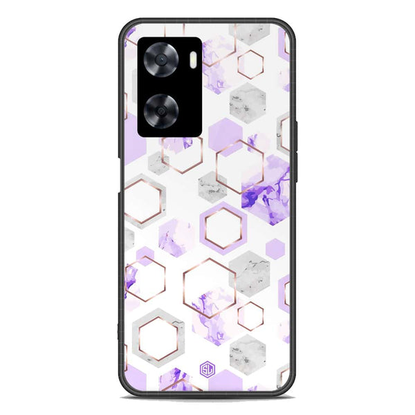 Stylish Marble Series Soft Phone Case - Premium Glass Case - Design 5 - Oppo A57s