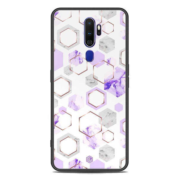 Stylish Marble Series Soft Phone Case - Premium Glass Case - Design 5 - Oppo A9 2020