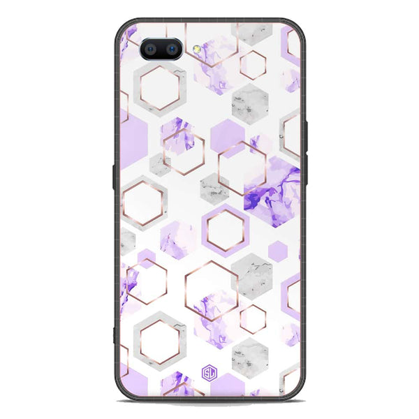 Stylish Marble Series Soft Phone Case - Premium Glass Case - Design 5 - Oppo A3s