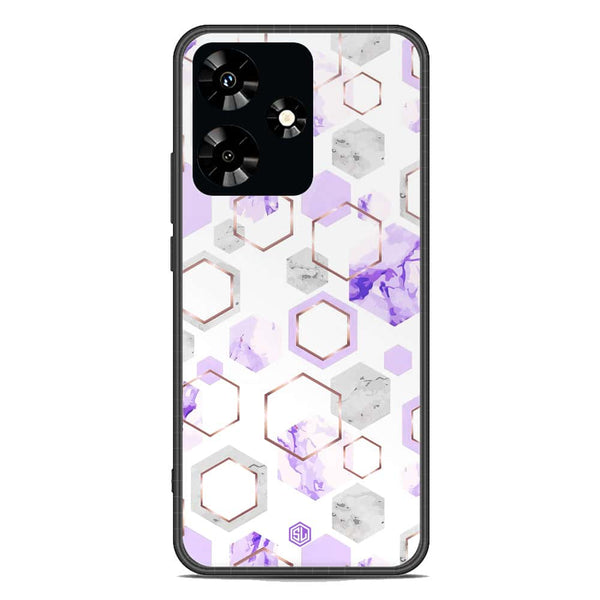 Stylish Marble Series Soft Phone Case - Premium Glass Case - Design 5 - Infinix Hot 30