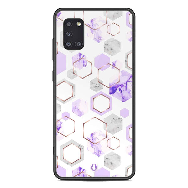 Stylish Marble Series Soft Phone Case - Premium Glass Case - Design 5 - Samsung Galaxy A31